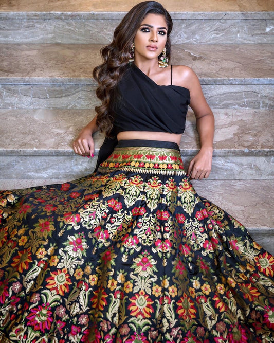 Bollywood Style Designer Banarasi Silk Lehenga Choli
