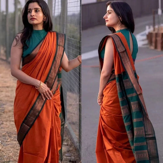 Designer Kanjivaram pattu silk  Silk  Saree lehenga South Indian Wedding Woman Sari